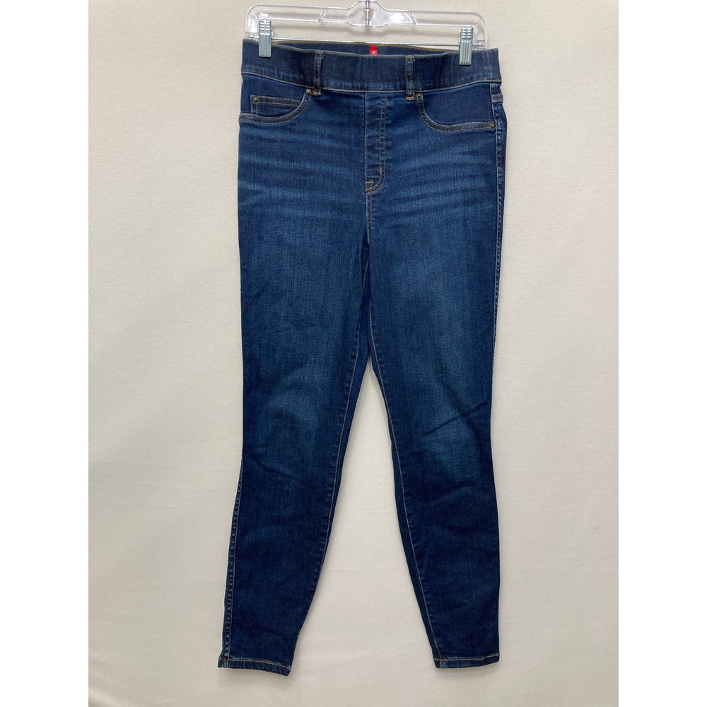 Spanx Jean-ish Leggings Medium Indigo Pull On Denim Skinny Leg Stretch